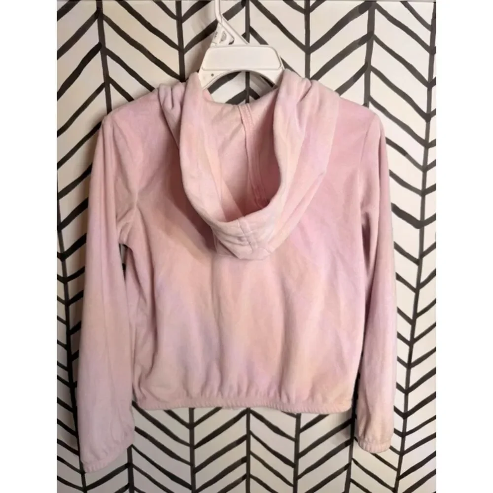 Nike Pink Velour Full Zip Up Activewear Hoodie Girls XS/4 5050
